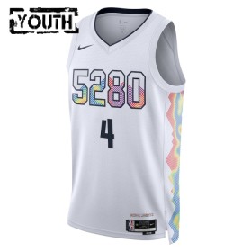 Dječji NBA Dres Denver Nuggets Russell Westbrook Nike 2024-25 City Edition Bijela Swingman